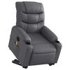 vidaXL Fauteuil inclinable de massage électrique gris similicuir