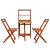 vidaXL Mobilier de bistro pliable 3 pcs Bois d'acacia solide