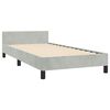 vidaXL Cadre de lit sans matelas gris clair double XL velours
