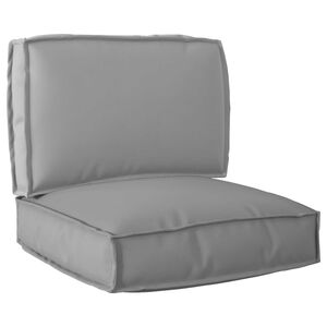 vidaXL Set de coussins de palette 2 pcs Gris Tissu Oxford