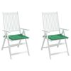 vidaXL Coussins de chaise jardin lot de 2 vert 40x40x4 cm tissu oxford