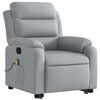 vidaXL Fauteuil inclinable de massage gris clair tissu