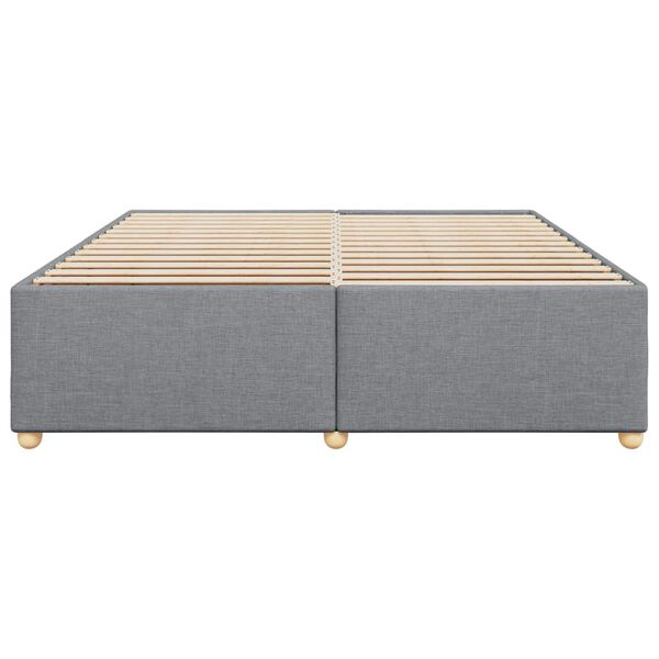 vidaXL Cadre de lit sans matelas gris clair tissu