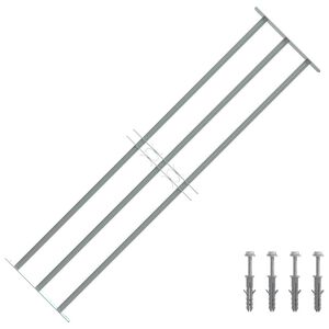 vidaXL Grille réglable de sécurité de fenêtres et 3 barres 1000-1500mm