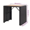 vidaXL Ensemble de bar 5 pcs Résine tressée et bois d'acacia Noir
