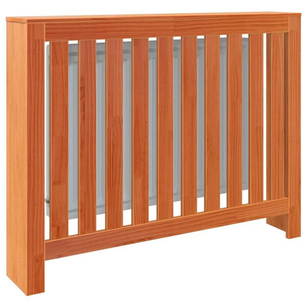 vidaXL Cache-radiateur cire marron 108,5x19x84 cm bois massif de pin