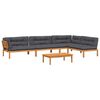 vidaXL Salon palette de jardin avec coussins 5pcs bois d'acacia massif