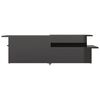 vidaXL Table basse 2 pcs Noir brillant 111,5x50x33cm Bois d'ing&eacute;nierie