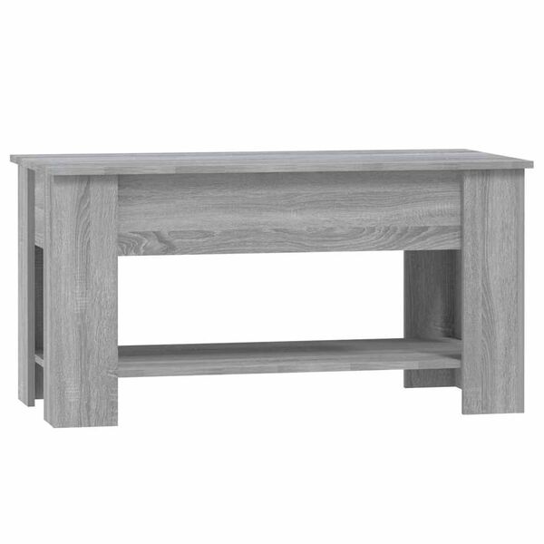 vidaXL Table basse Sonoma gris 101x49x52 cm Bois d'ing&eacute;nierie