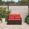vidaXL Canap&eacute; de jardin avec coussin 120 x 62 x 69 cm polyrotin