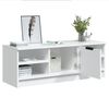 vidaXL Meuble TV Blanc 102x35,5x36,5 cm Bois d'ing&eacute;nierie