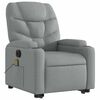 vidaXL Fauteuil inclinable de massage électrique gris clair tissu