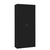 vidaXL Armoire &agrave; chaussures Noir 80x35,5x180 cm Bois d'ing&eacute;nierie