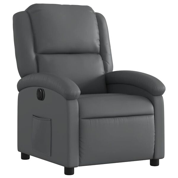 vidaXL Fauteuil inclinable &eacute;lectrique gris similicuir