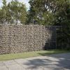 vidaXL Panier gabion avec couvercle 300x100x150 cm fer galvanis&eacute;
