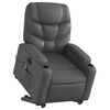 vidaXL Fauteuil inclinable de massage gris similicuir