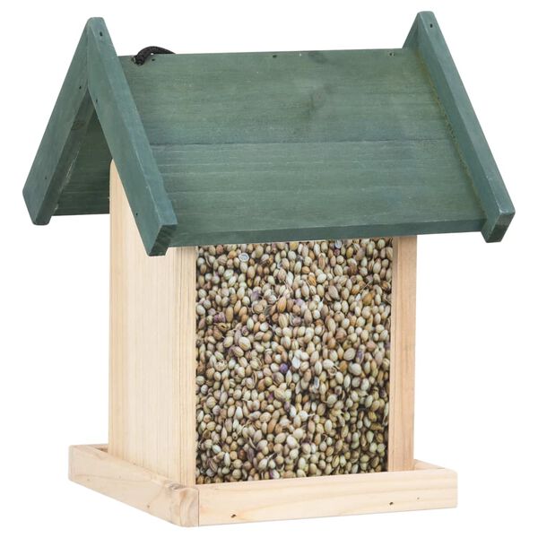 vidaXL Mangeoires à oiseaux 4 pcs Bois de sapin