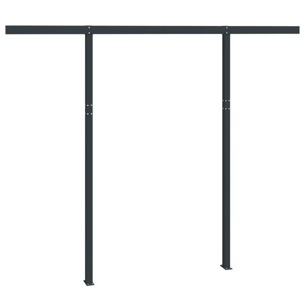 vidaXL Jeu de poteaux d'auvent anthracite 300x245 cm fer