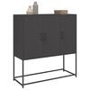 vidaXL Buffet haut noir 100,5x39x107 cm acier