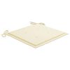 vidaXL Chaises de jardin lot de 2 avec coussins Bois de teck massif