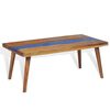 vidaXL Table basse Teck Résine 100x50x40 cm