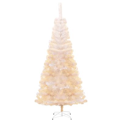 vidaXL Sapin de Noël artificiel pointes iridescentes Blanc 180 cm PVC