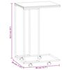 vidaXL Table d'appoint avec roues Noir 40x30x63,5 cm Bois d'ingénierie