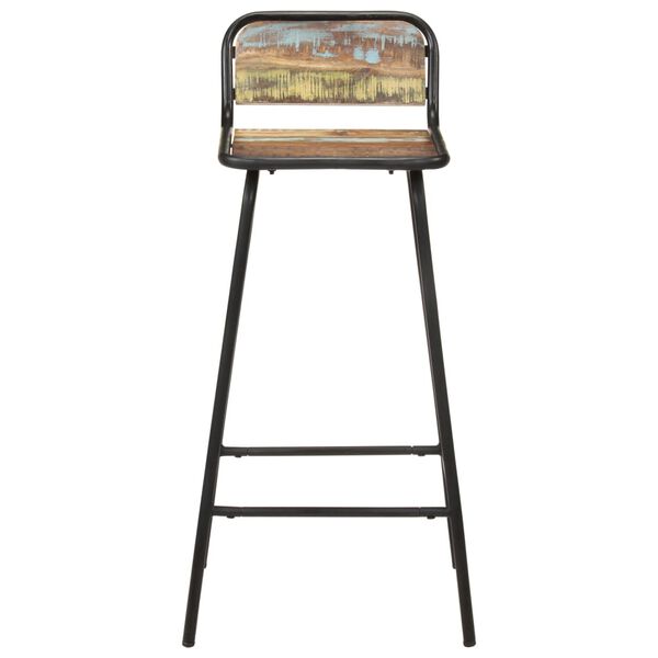 vidaXL Chaises de bar lot de 4 bois de r&eacute;cup&eacute;ration solide