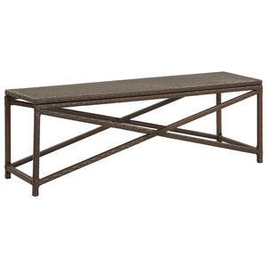 vidaXL Banc de jardin 120 cm Résine tressée Marron