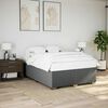 vidaXL Cadre de lit sans matelas gris foncé tissu