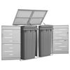 vidaXL Abri pour deux poubelles 138x77,5x112,5 cm Inox