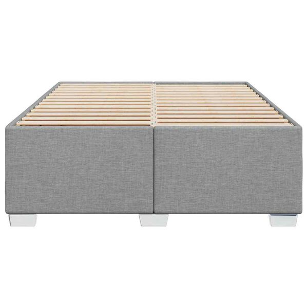 vidaXL Cadre de lit sans matelas gris clair tissu
