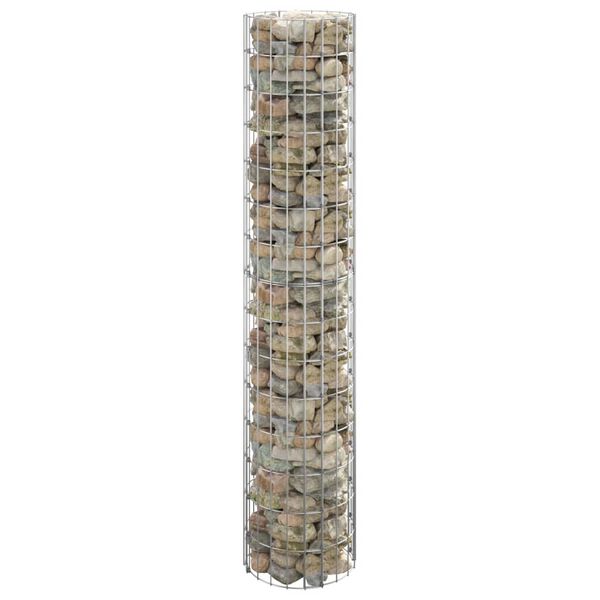 vidaXL Poteau &agrave; gabion circulaire Acier galvanis&eacute; &Oslash;30x150 cm