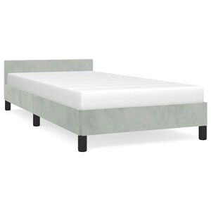 vidaXL Cadre de lit sans matelas gris clair double velours