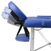 vidaXL Table pliable de massage Bleu 3 zones avec cadre en aluminium
