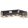 vidaXL Salon de jardin 6 pcs bois de pin massif