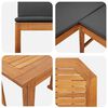 vidaXL Ensemble bistro de jardin 5 pcs Marron Bois d'Acacia Massif