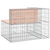 vidaXL Banc jardin design gabion 92x71x65,5 cm bois massif de douglas