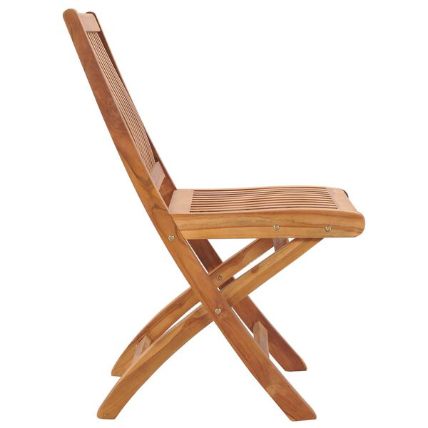 vidaXL Chaises pliables de jardin lot de 4 Bois de teck solide