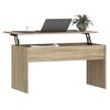 vidaXL Table basse chêne fumé 102x50,5x52,5 cm bois d'ingénierie