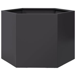 vidaXL Jardini&egrave;re noir hexagone 69x60x45 cm acier