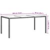 vidaXL Table de jardin Beige 190x90x75 cm Verre tremp&eacute;/r&eacute;sine tress&eacute;e