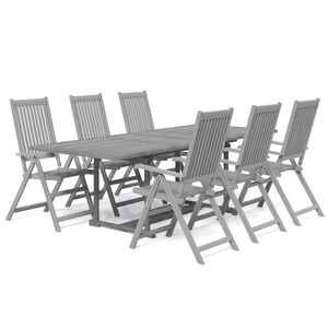 vidaXL Ensemble &agrave; manger de jardin 7 pcs Bois d'acacia solide