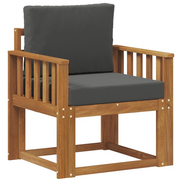 vidaXL Canap&eacute; d&rsquo;ext&eacute;rieur Bois d'acacia massif et polyester Naturel