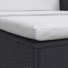 vidaXL Salon de jardin 2 pcs avec coussins R&eacute;sine tress&eacute;e Noir