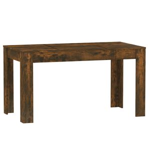 vidaXL Table &agrave; manger ch&ecirc;ne fum&eacute; 140x74,5x76 cm bois d'ing&eacute;nierie