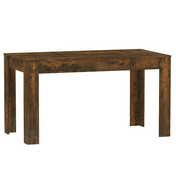 vidaXL Table &agrave; manger ch&ecirc;ne fum&eacute; 140x74,5x76 cm bois d'ing&eacute;nierie