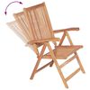 vidaXL Chaises inclinables de jardin lot de 2 Bois de teck solide