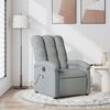 vidaXL Fauteuil inclinable de massage gris clair tissu
