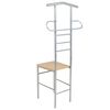 vidaXL Chaise valet de nuit lot de 2 m&eacute;tal